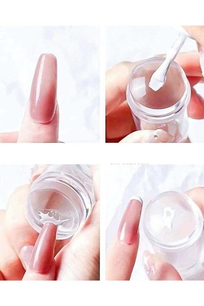 Tırnak Dekorasyonu için Şeffaf Damga Seti - Görsel 2