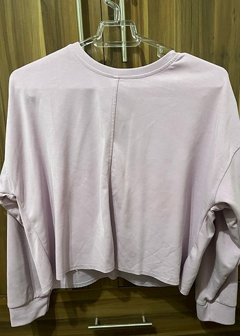 Lila rengi Kadın Salaş Sweatshirt - Görsel 2