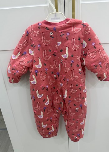 Fermuarlı Pembe Bebek Kış Tulumu - Görsel 2