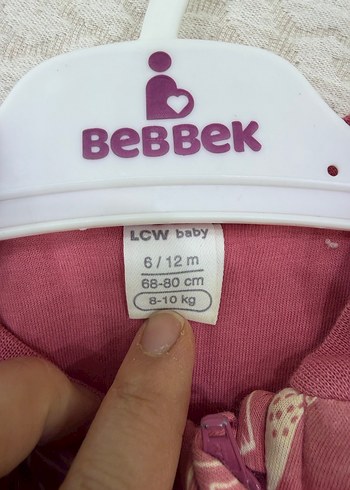 Fermuarlı Pembe Bebek Kış Tulumu - Görsel 3