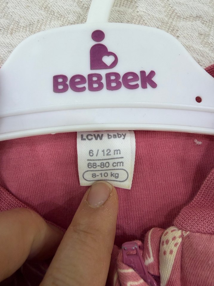 Fermuarlı Pembe Bebek Kış Tulumu - Görsel 3