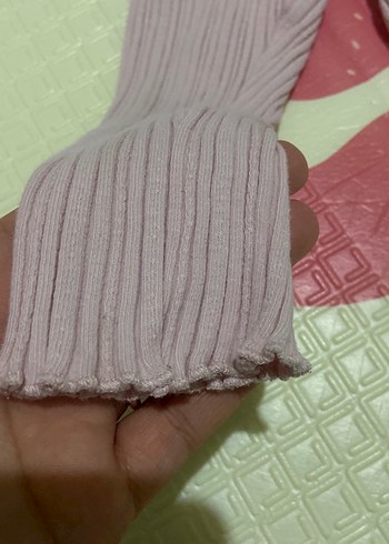 Kız Çocuk Lila Pilili Triko Tayt - Görsel 2