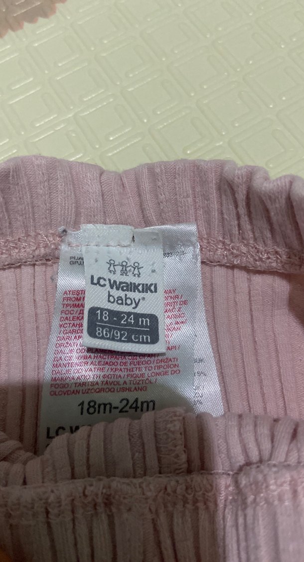 Kız Çocuk Lila Pilili Triko Tayt - Görsel 3