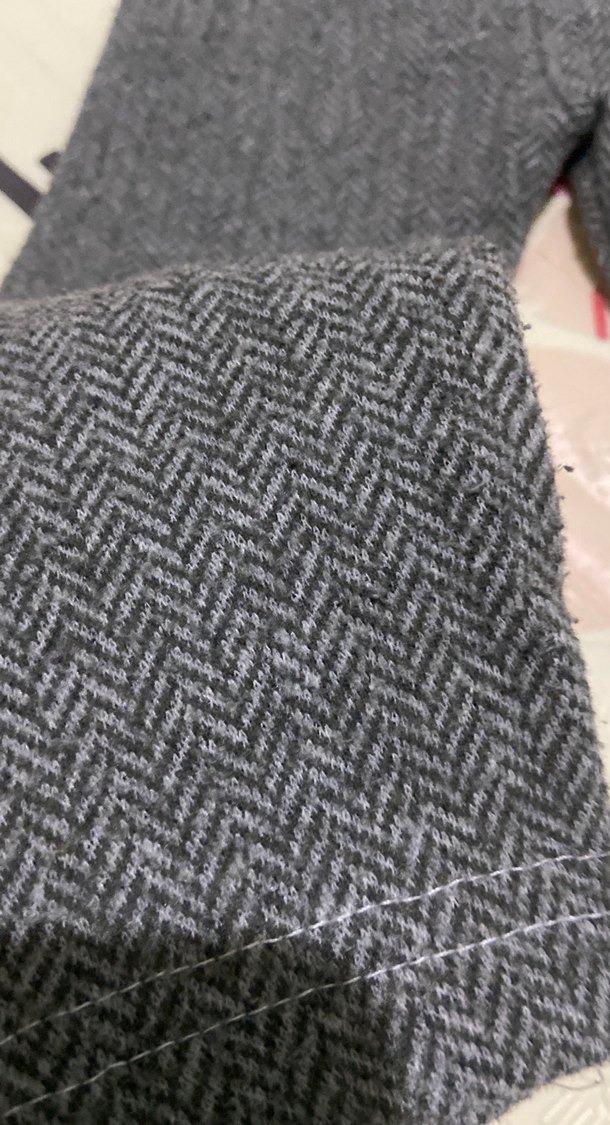 Nakışlı Gri Kız Çocuk Triko Tayt - Görsel 4