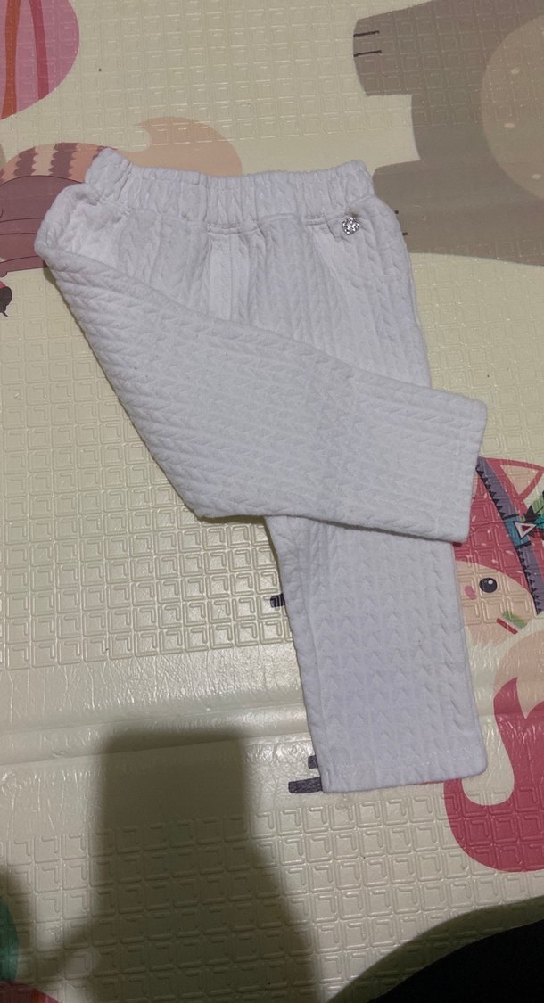 Beyaz Örgü Kız Çocuk Tayt - Görsel 4