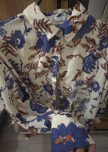 Çiçek Desenli Bohem Uzun Kollu Gömlek - Görsel 2