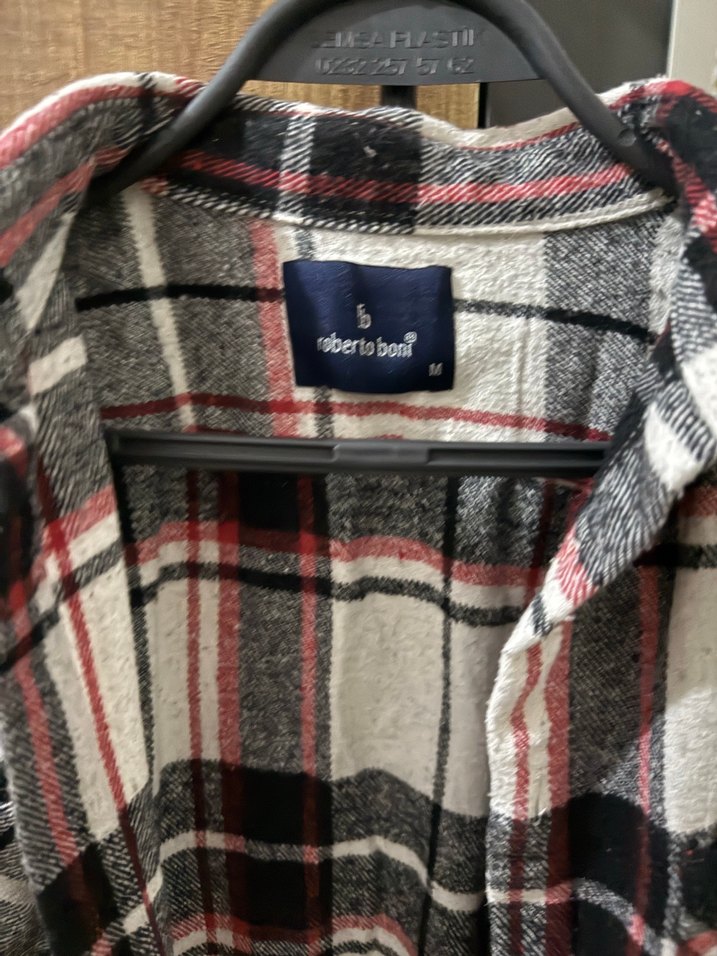 Siyah Ekose Pamuklu Uzun Kollu Gömlek - Görsel 4