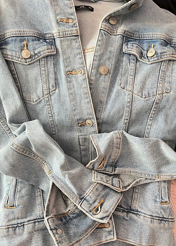 Ltb Düğmeli Mavi Kadın Denim Ceket - Görsel 9