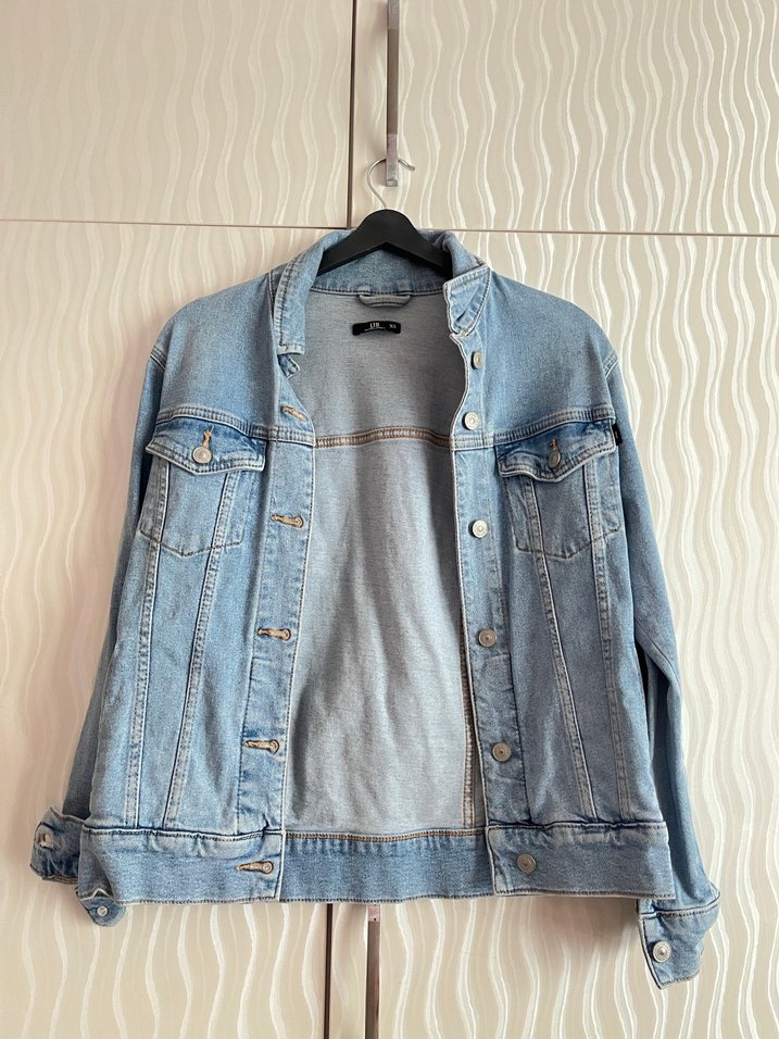 Ltb Düğmeli Mavi Kadın Denim Ceket - Görsel 2