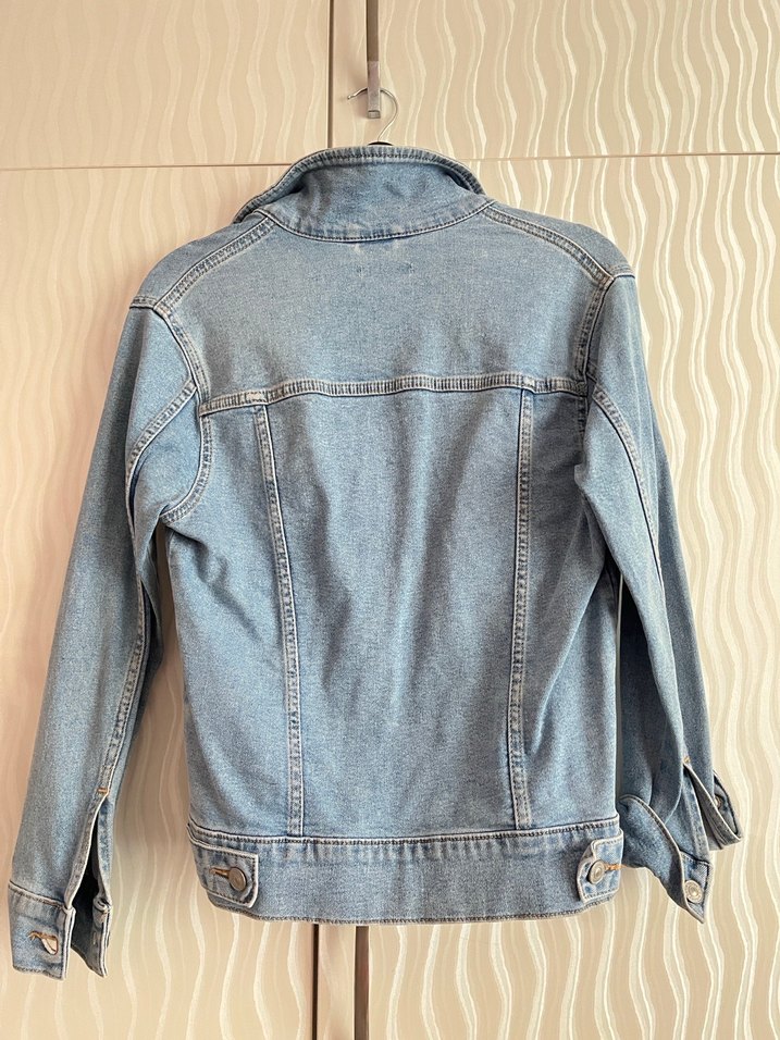 Ltb Düğmeli Mavi Kadın Denim Ceket - Görsel 5