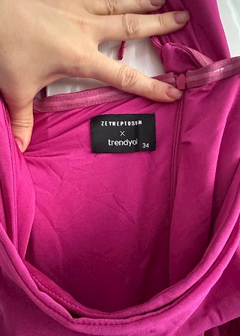 Zeynep Tosun Pembe Drapeli Uzun Abiye Elbise - Görsel 5