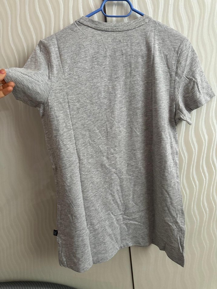 Gri Kısa Kollu Puma Tişört - Görsel 3