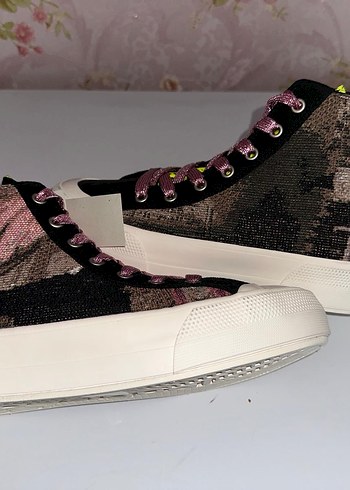 Pembe Batik Desenli Platform Spor Ayakkabı - Görsel 4