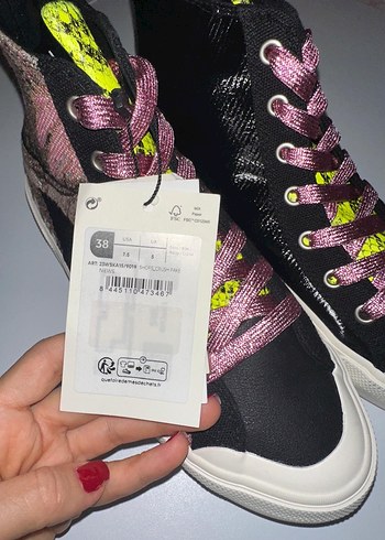 Pembe Batik Desenli Platform Spor Ayakkabı - Görsel 6