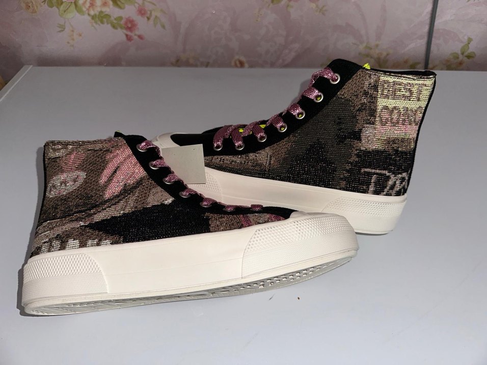 Pembe Batik Desenli Platform Spor Ayakkabı - Görsel 4