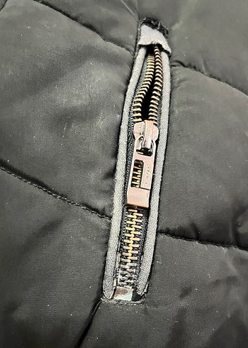 Fermuarlı Siyah Günlük Kadın Kışlık Ceket - Görsel 5