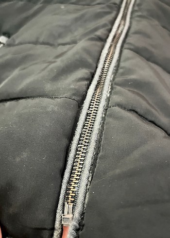 Fermuarlı Siyah Günlük Kadın Kışlık Ceket - Görsel 4