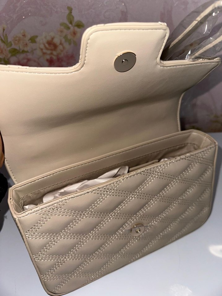 Cavalli Class Bej Deri Kadın Çanta - Modern Klasik - Görsel 5