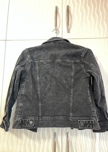 Ltb Gri Düğmeli Kadın Denim Ceket - Görsel 5