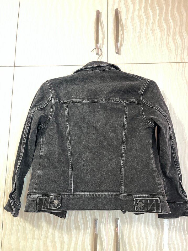 Ltb Gri Düğmeli Kadın Denim Ceket - Görsel 5