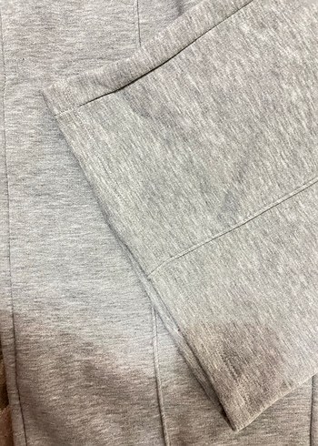 Gri Kadın Bol Kesim Kemerli Eşofman Altı - Görsel 9