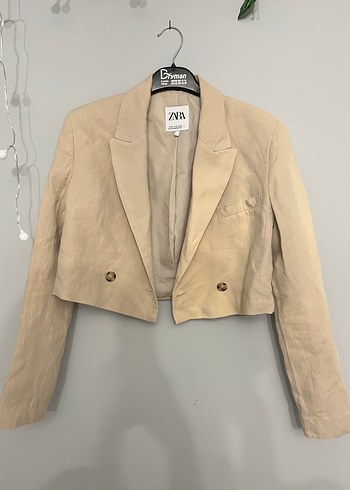 Zara Bej Zara Blazer Ceket