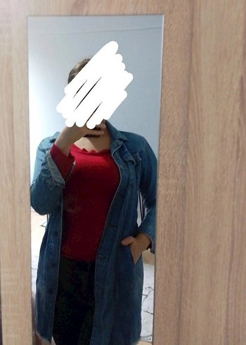 Mavi Düğmeli Kadın Denim Ceket - Görsel 2