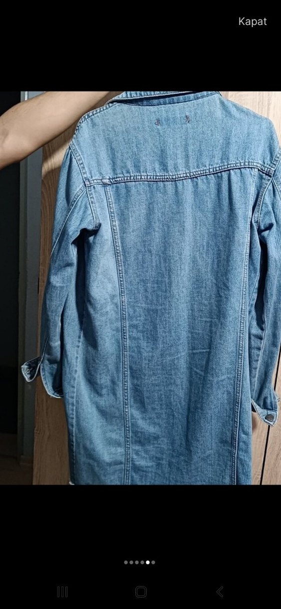 Mavi Düğmeli Kadın Denim Ceket - Görsel 5