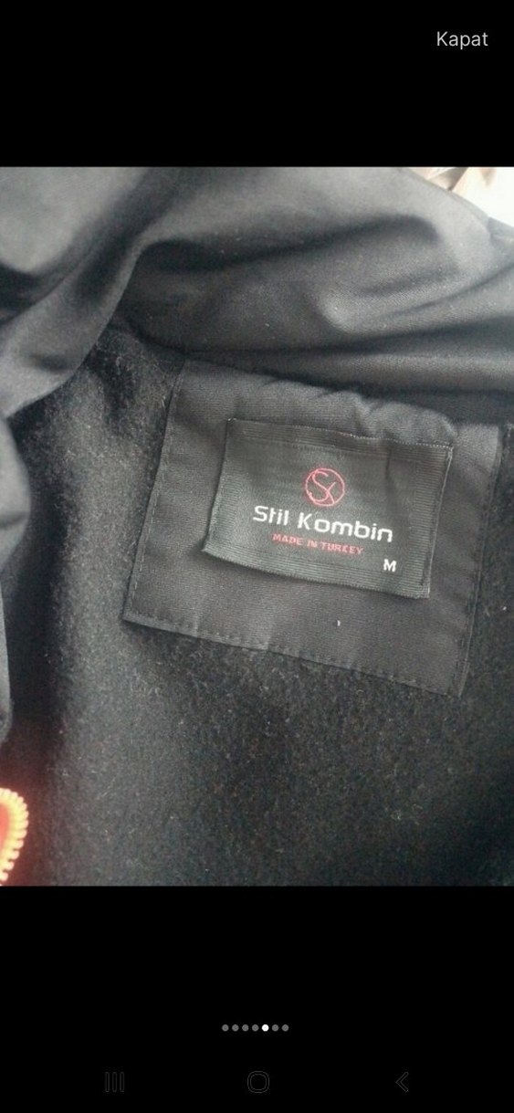 Düğmeli Siyah Erkek Kışlık Mont - Görsel 4