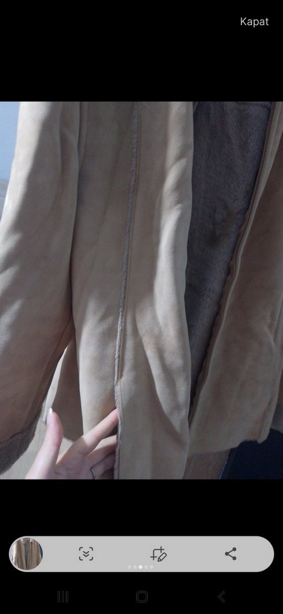 Bej Süet Kadın ceket - Görsel 3