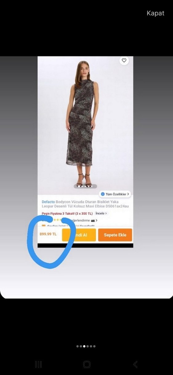 Gri Leopar Desenli leopar midi elbise - Görsel 4