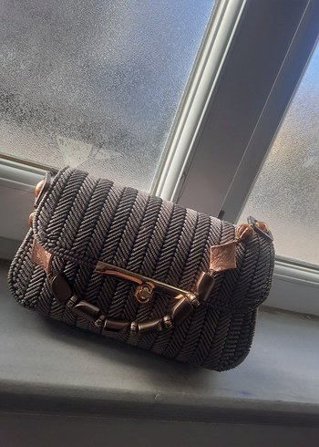 Kahverengi Örgü Kadın Çanta - Görsel 2