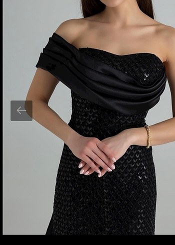 Siyah Abiye Elbise - Görsel 3