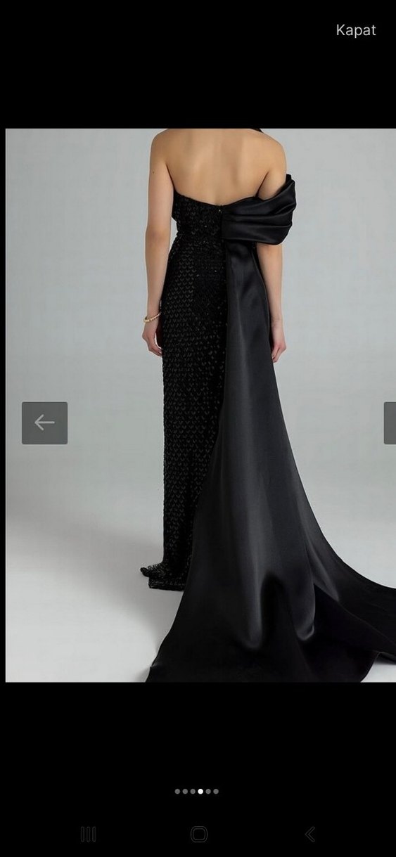 Siyah Abiye Elbise - Görsel 4