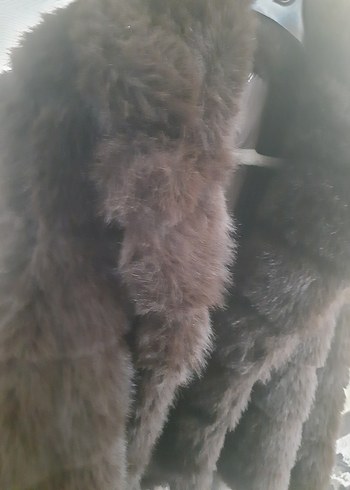 Kahverengi Kürk mont - Görsel 5