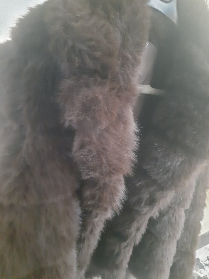 Kahverengi Kürk mont - Görsel 5