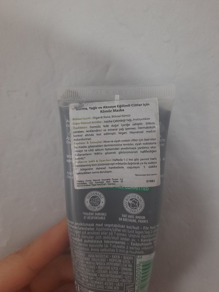 Yves Rocher Pure kömür maske - Görsel 2