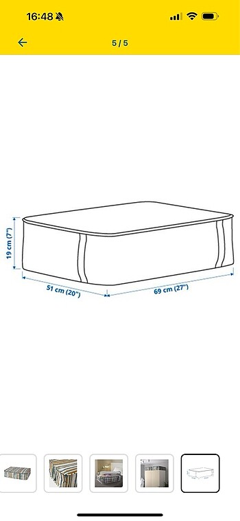  Beden Renk Ikea hurç 69x51x19 (2 adet)