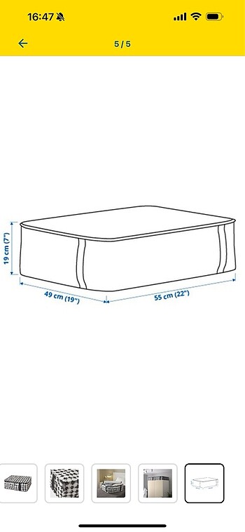 Beden Renk Ikea hurç 55x49x19 (2 adet)