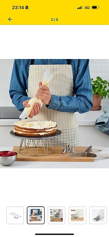 Ikea İkea krema torbası