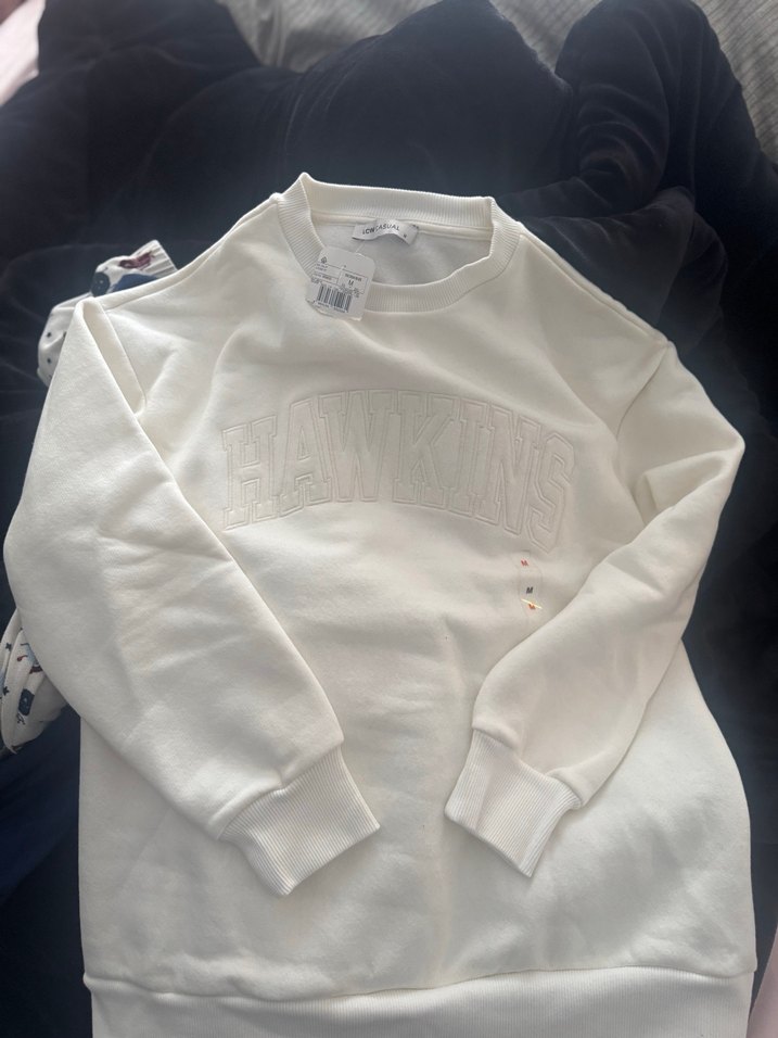 Lcw Beyaz Oversize Kadın Sweatshirt - Görsel 3