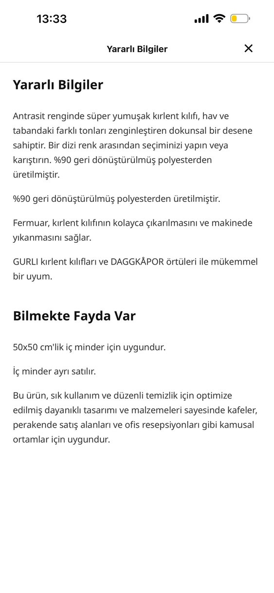 Ikea kırlent kılıfı - Görsel 5