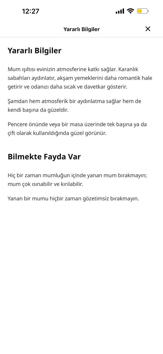 Ikea şamdan 1 adet - Görsel 4