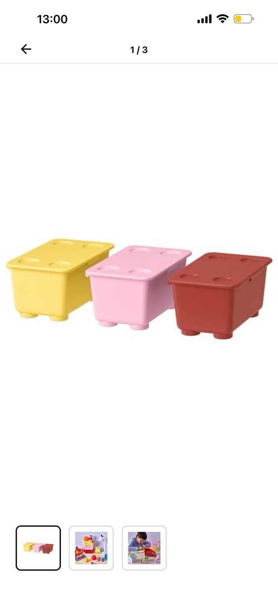 Ikea 3lü kapaklı kutu (2 renk) - Görsel 2