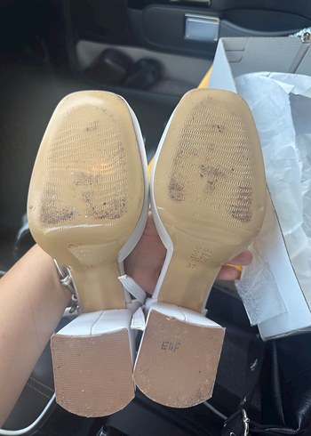 Beyaz Kadın Platform Topuklu gelin Ayakkabı - Görsel 3