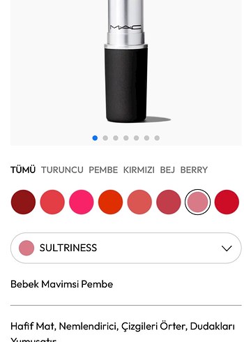 MAC powder kiss sultriness Pembe Ruj - Görsel 3