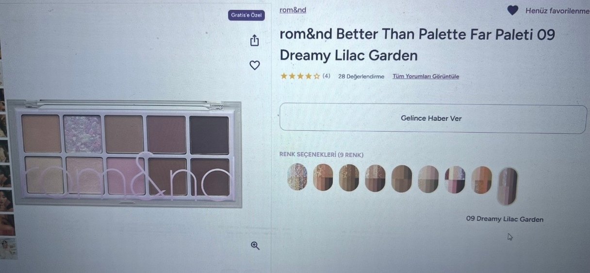 rom&nd Better Than Dreamy Lilac Gar Göz Far Paleti - Görsel 2