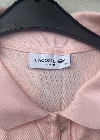 Orjinal Lacoste Pembe Kadın polo yaka tşört - Görsel 2