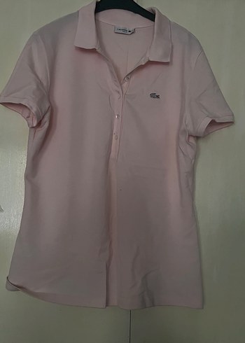 Orjinal Lacoste Pembe Kadın polo yaka tşört - Görsel 5
