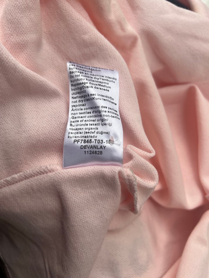 Orjinal Lacoste Pembe Kadın polo yaka tşört - Görsel 4